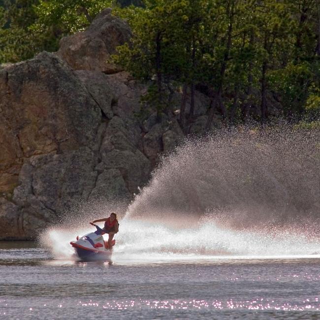 Jet-skiing