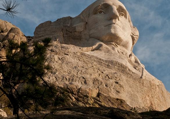 Washington on Mouth Rushmore